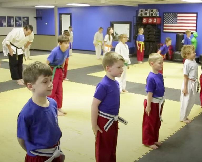 kids ready for karate class